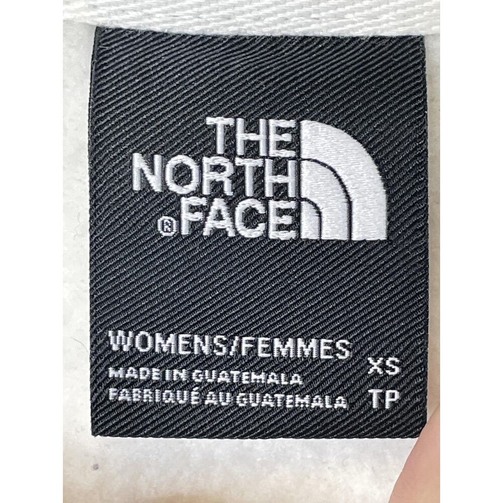 The North Face‎ Hoodie Sweatshirt Womens XS White Cropped Fleece Logo Pullover - Picture 6 of 8